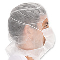 HygoStar Casquette Astro avec masque buccal PP, 2 couches - blanc
