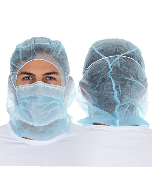 HygoStar Casquette Astro avec masque buccal PP, 2 couches - bleu