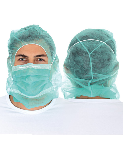 HygoStar Casquette Astro avec masque buccal PP, 2 couches - vert