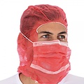 HygoStar Casquette Astro avec masque buccal PP, 2 couches - rouge