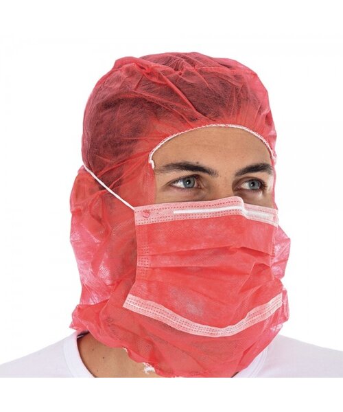 HygoStar Casquette Astro avec masque buccal PP, 2 couches - rouge