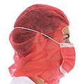 HygoStar Casquette Astro avec masque buccal PP, 2 couches - rouge