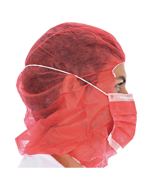 HygoStar Casquette Astro avec masque buccal PP, 2 couches - rouge