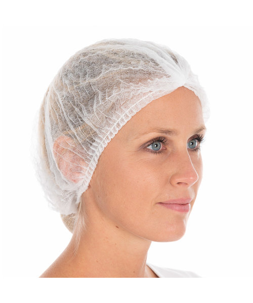 HygoNorm Filet à cheveux Clip Cap « Eco » PP, blanc (50 cm)