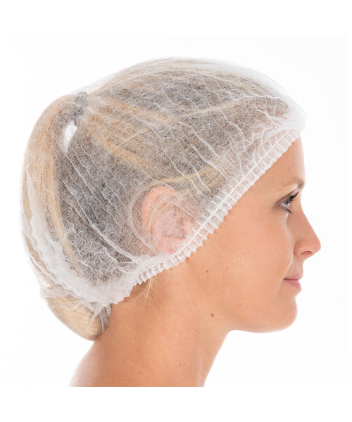 HygoNorm Filet à cheveux Clip Cap « Eco » PP, blanc (50 cm)