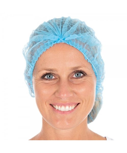 HygoNorm Filet à cheveux Clip Cap « Eco » PP, bleu (50 cm)