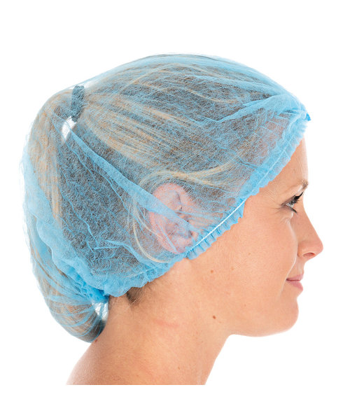 HygoNorm Filet à cheveux Clip Cap « Eco » PP, bleu (50 cm)