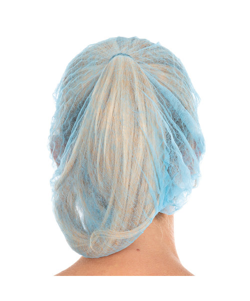 HygoNorm Filet à cheveux Clip Cap « Eco » PP, bleu (50 cm)