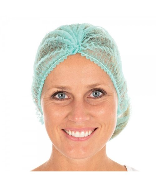 HygoNorm Filet à cheveux Clip Cap « Eco » PP, vert (50 cm)