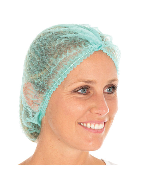 HygoNorm Filet à cheveux Clip Cap « Eco » PP, vert (50 cm)