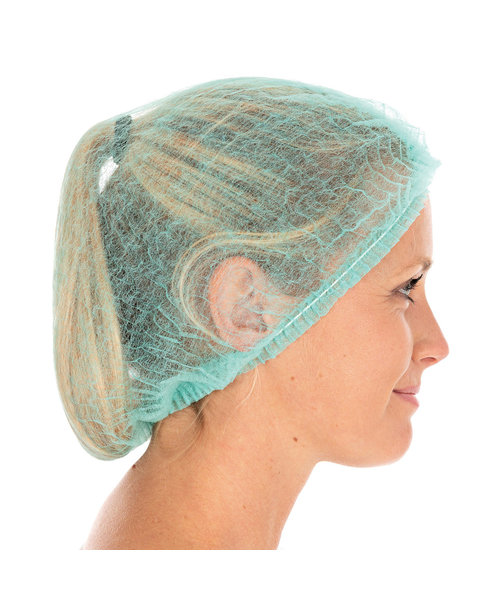 HygoNorm Filet à cheveux Clip Cap « Eco » PP, vert (50 cm)