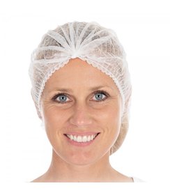 Filet à cheveux Clip Cap PP, blanc