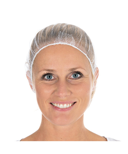 HygoStar Filet à cheveux en nylon HONEYCOMB, blanc (53 cm)