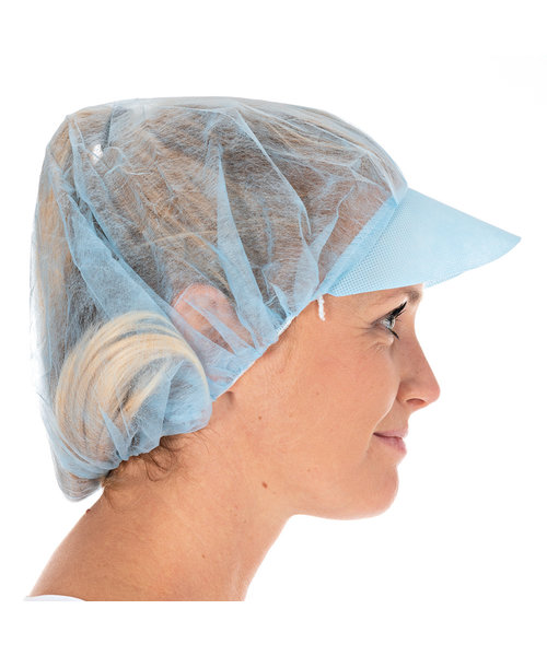 HygoNorm Filet à cheveux bouffant Light avec visière PP, bleu