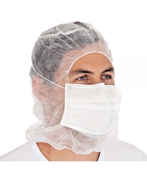 HygoStar Bonnet Astro avec masque buccal à 3 couches en PP, blanc