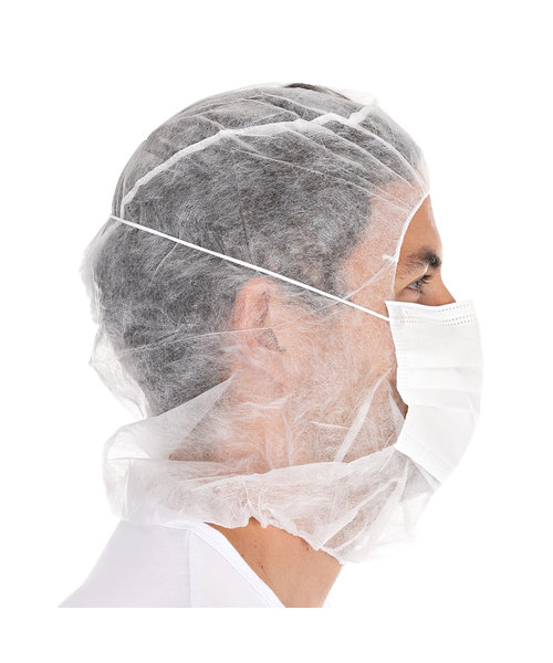 HygoStar Bonnet Astro avec masque buccal à 3 couches en PP, blanc