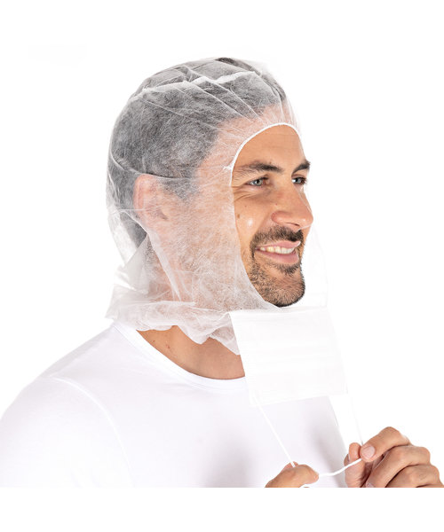 HygoStar Bonnet Astro avec masque buccal à 3 couches en PP, blanc