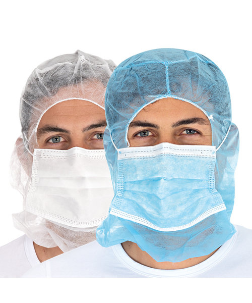 HygoStar Bonnet Astro avec masque buccal à 3 couches en PP, blanc