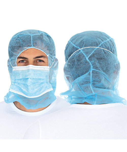 HygoStar Cagoule Astro avec masque buccal à 3 couches en PP, bleu