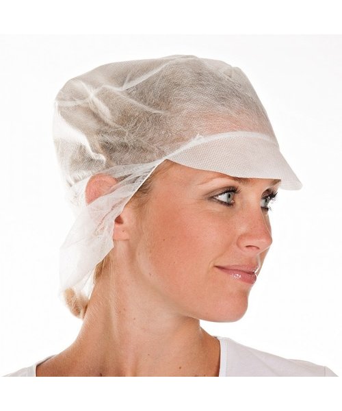 HygoStar Bonnet à visière (cheveux longs) PP, blanc