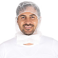 HygoNorm Bonnet Astro « Eco » avec masque buccal à deux couches en polypropylène, blanc