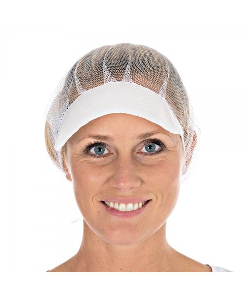 HygoStar Filet à cheveux en nylon avec visière Honeycomb, blanc