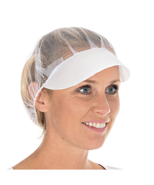 HygoStar Filet à cheveux en nylon avec visière Honeycomb, blanc