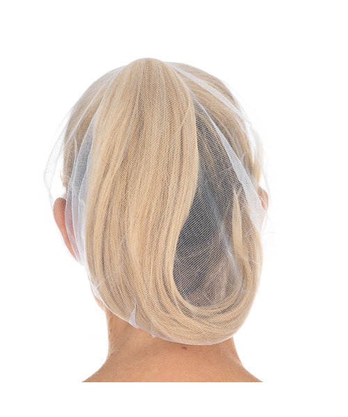 HygoStar Filet à cheveux avec visière en nylon « Micromesh », blanc