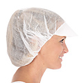 HygoStar Filet à cheveux bouffant avec visière en viscose, blanc