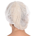 HygoStar Filet à cheveux bouffant avec visière en viscose, blanc