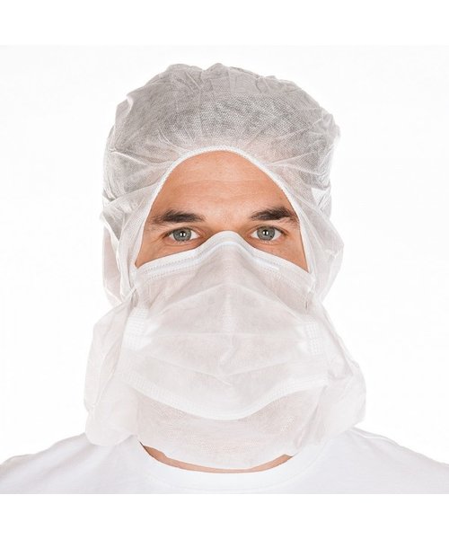 HygoStar Bonnet Astro avec masque buccal à deux couches SMS, blanc