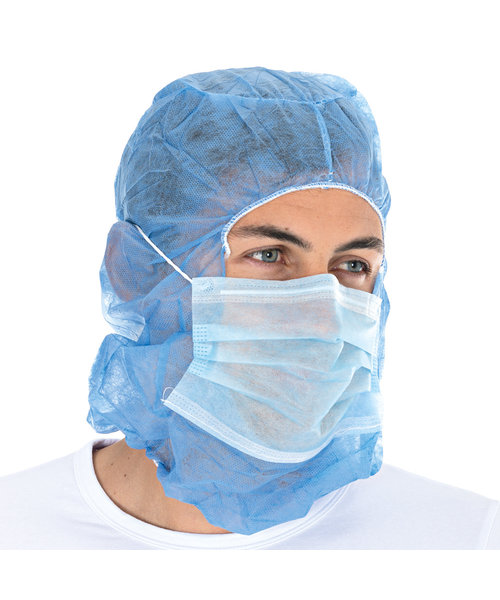 HygoStar Bonnet Astro avec masque buccal à deux couches SMS, bleu