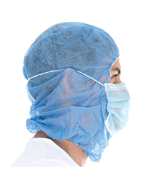 HygoStar Bonnet Astro avec masque buccal à deux couches SMS, bleu