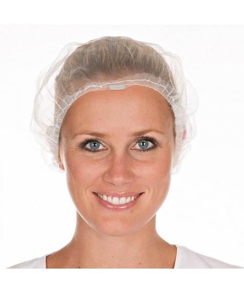 HygoStar Filet à cheveux bouffant « Detect » en nylon (détectable), blanc