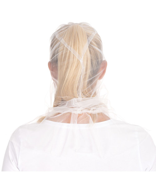 Astro haarmuts 'Micromesh' met cape nylon, wit