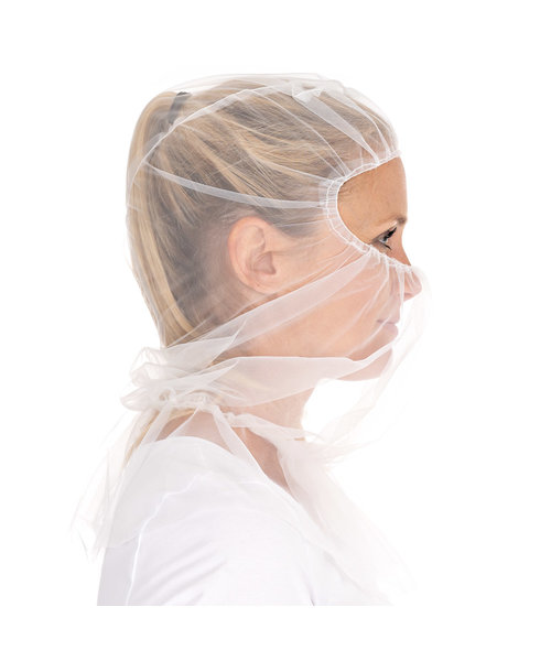Bonnet Astro « Micromesh » avec cape en nylon, blanc