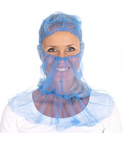Astro haarmuts 'Micromesh' met cape nylon, blauw