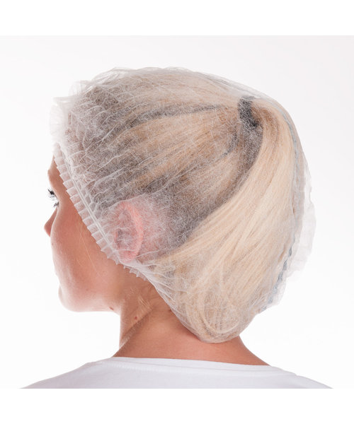 HygoStar Filet à cheveux Clip Cap détectable PP, 60 cm, blanc