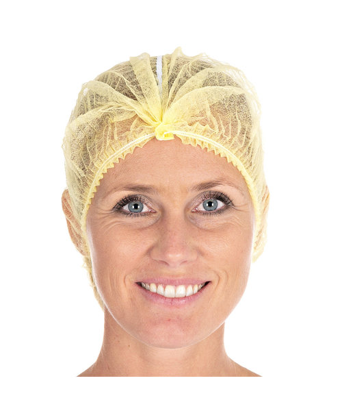HygoStar Filet à cheveux Clip Cap détectable PP, 50 cm, jaune