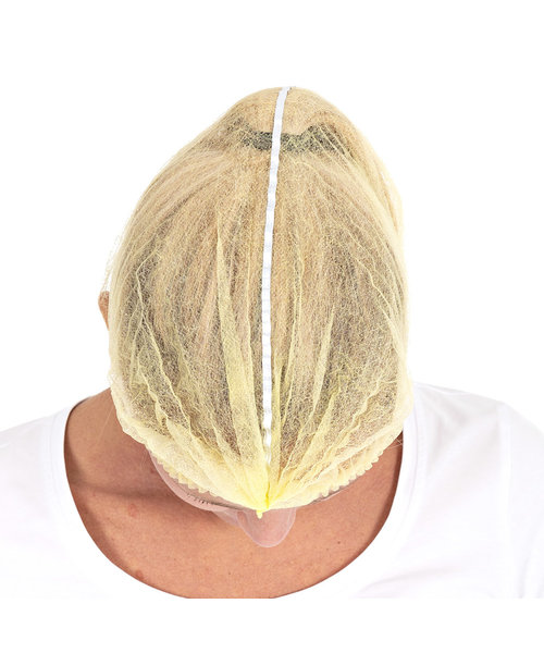 HygoStar Filet à cheveux Clip Cap détectable PP, 50 cm, jaune