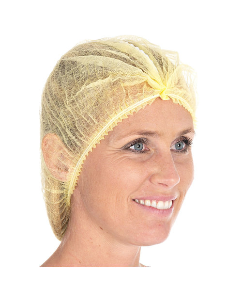 HygoStar Filet à cheveux Clip Cap détectable PP, 50 cm, jaune