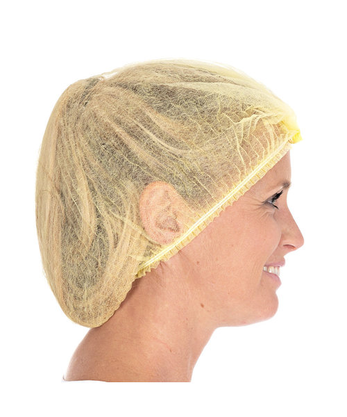 HygoStar Filet à cheveux Clip Cap détectable PP, 50 cm, jaune