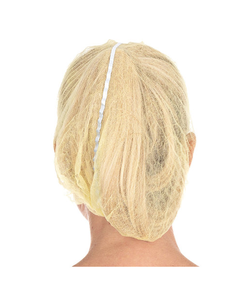 HygoStar Filet à cheveux Clip Cap détectable PP, 50 cm, jaune
