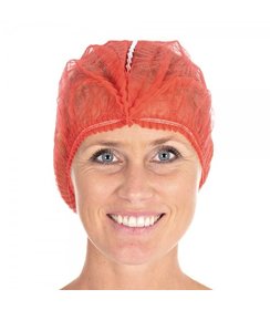 Filet à cheveux Clip Cap détectable PP, 50 cm, rouge