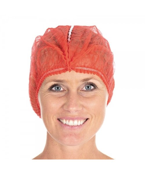 HygoStar Filet à cheveux Clip Cap détectable PP, 50 cm, rouge