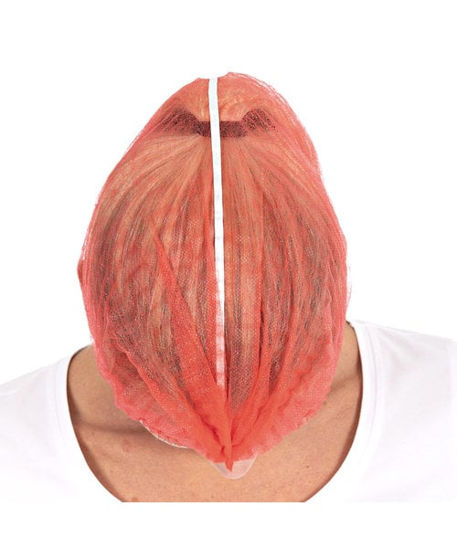 HygoStar Filet à cheveux Clip Cap détectable PP, 50 cm, rouge