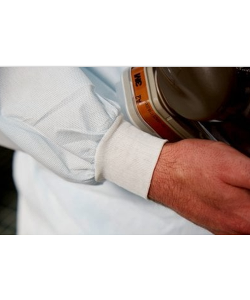 3M Combinaison 3M 4532+ type 5/6 SSMMS résistante à l'huile, manchette, blanche / boîte de 20 pièces