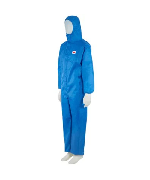 3M Combinaison 3M 4532+ type 5/6 SSMMS résistante à l'huile, manchette, bleue / boîte de 20 pièces