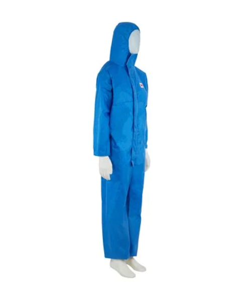 3M Combinaison 3M 4532+ type 5/6 SSMMS résistante à l'huile, manchette, bleue / boîte de 20 pièces