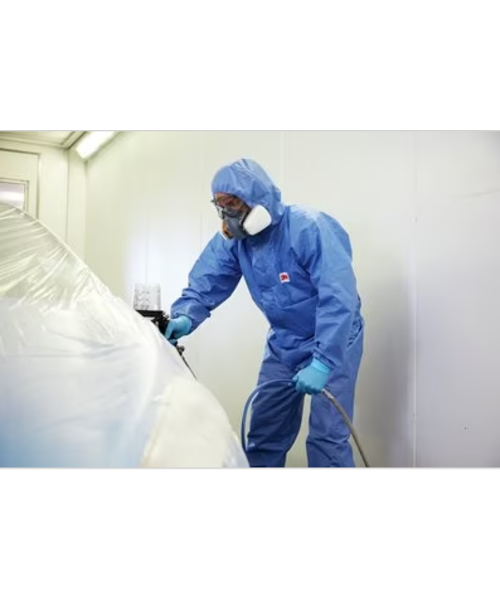 3M Combinaison 3M 4532+ type 5/6 SSMMS résistante à l'huile, manchette, bleue / boîte de 20 pièces